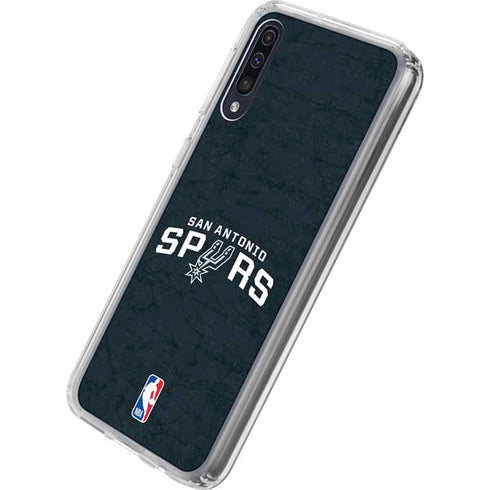 NBA San Antonio Spurs Distressed Galaxy A50 Clear Case